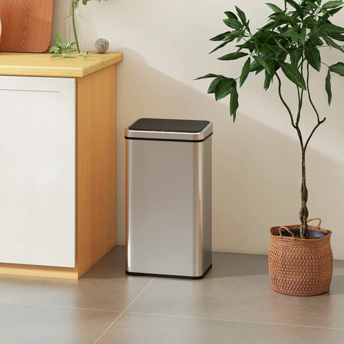 13.2 Gallon Automatic Garbage Can, Soft Close Lid, Touchless Trash Can