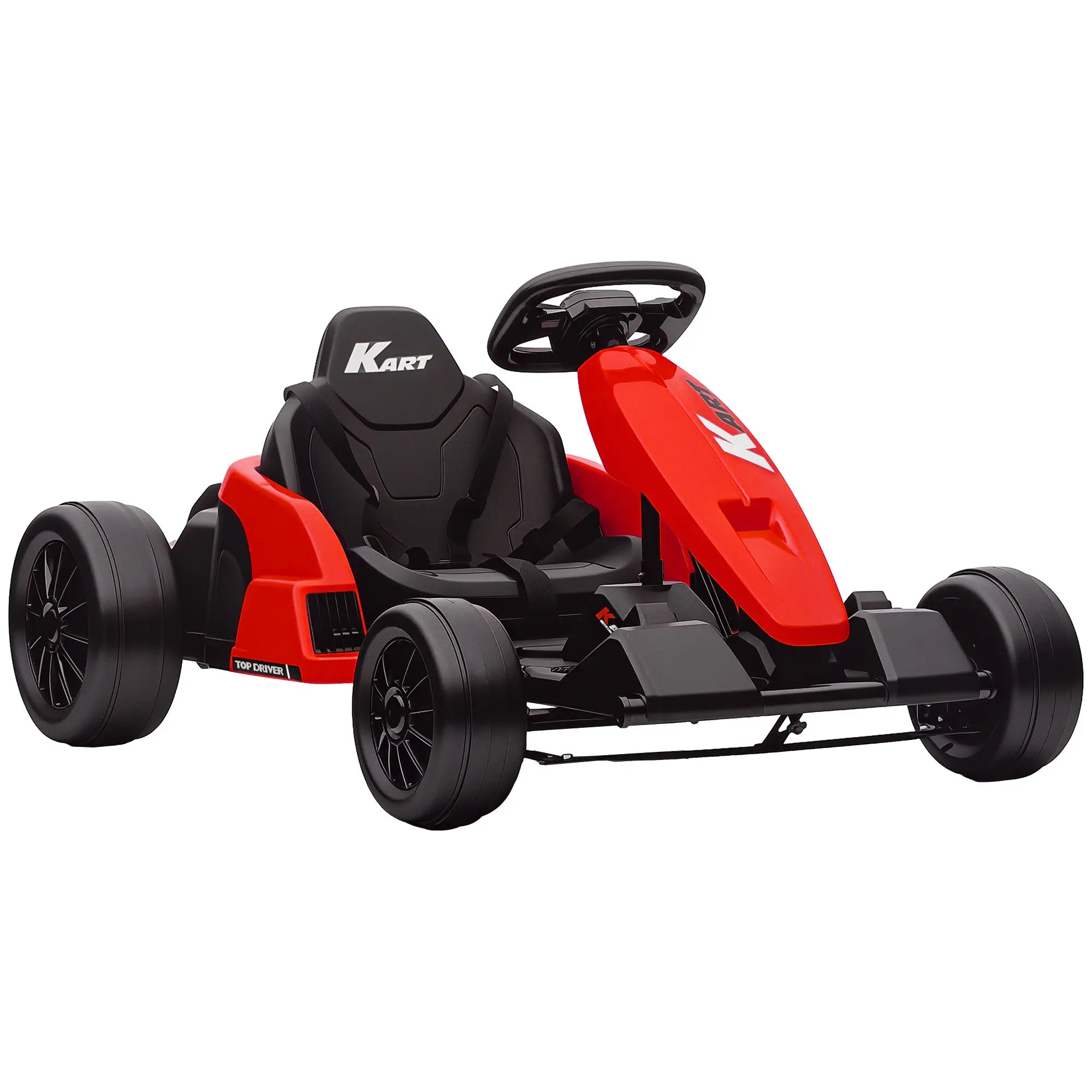24V Electric Go Kart, Dual 150W Motors, Adjustable Seat, 11.2MPH, Red Electric Ride-On Toys at Gallery Canada
