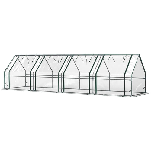 Portable Mini Greenhouse, Growing Tent, w/ Zippered Doors, Clear