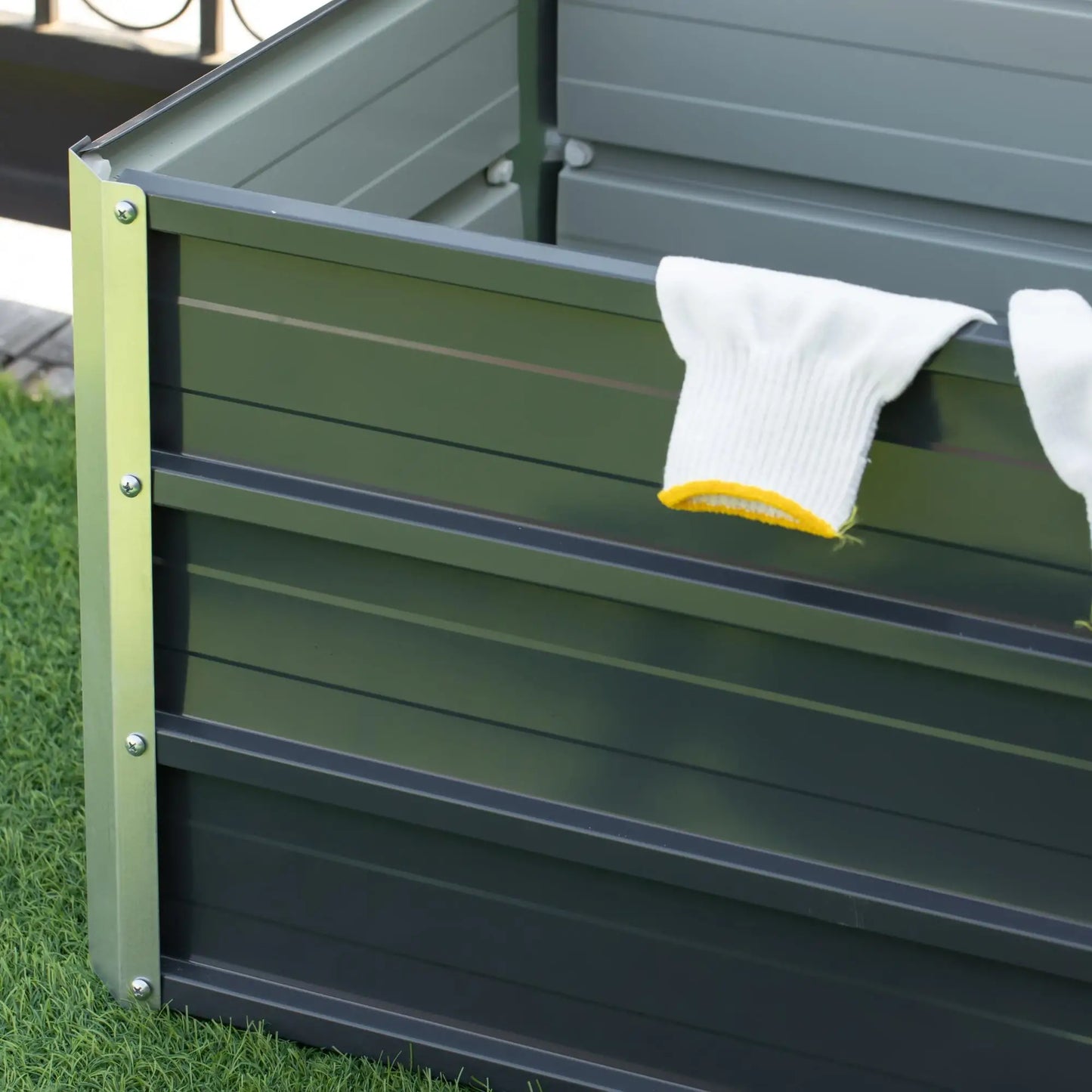 6' x 1.5' x 1.3' Galvanized Raised Garden Bed, Elevated Metal Planter Box, Dark Grey Raised Garden Beds at Gallery Canada