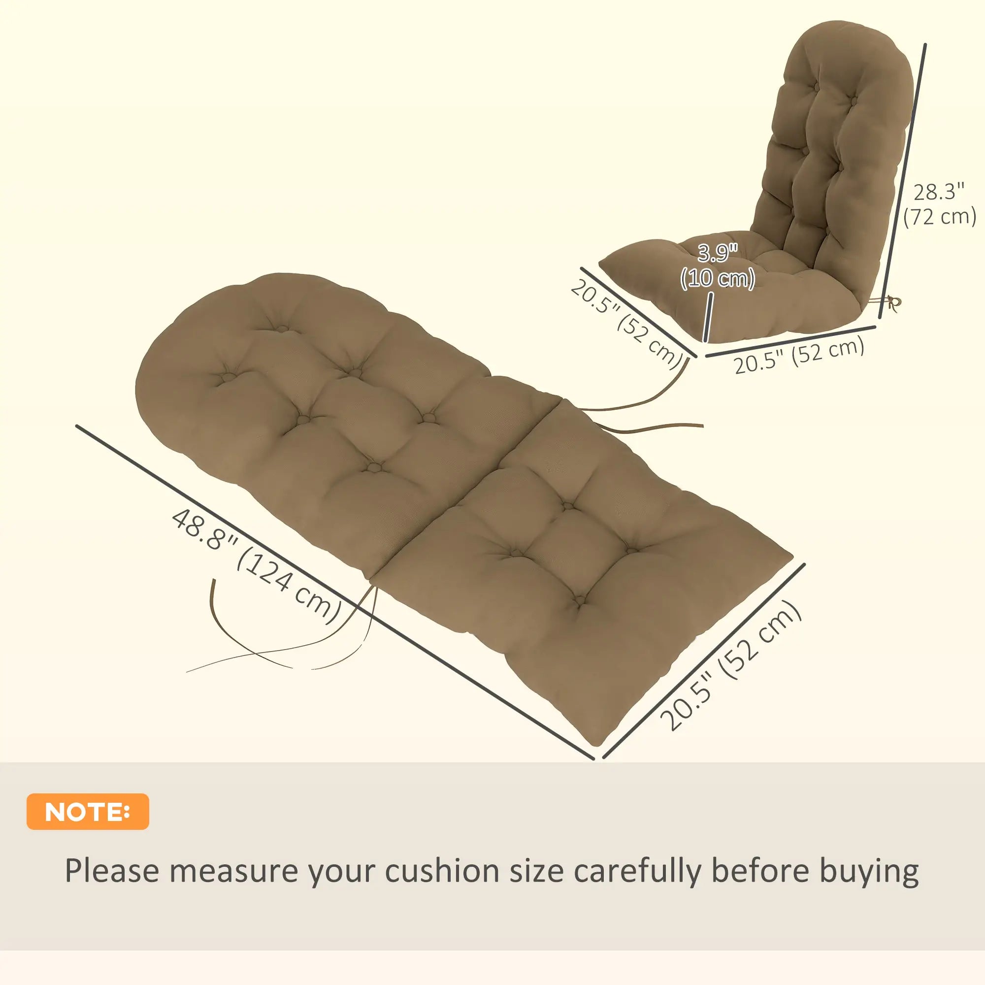 Adirondack Chair Cushions, Set of 2, Khaki Patio Chair Cushions at Gallery Canada