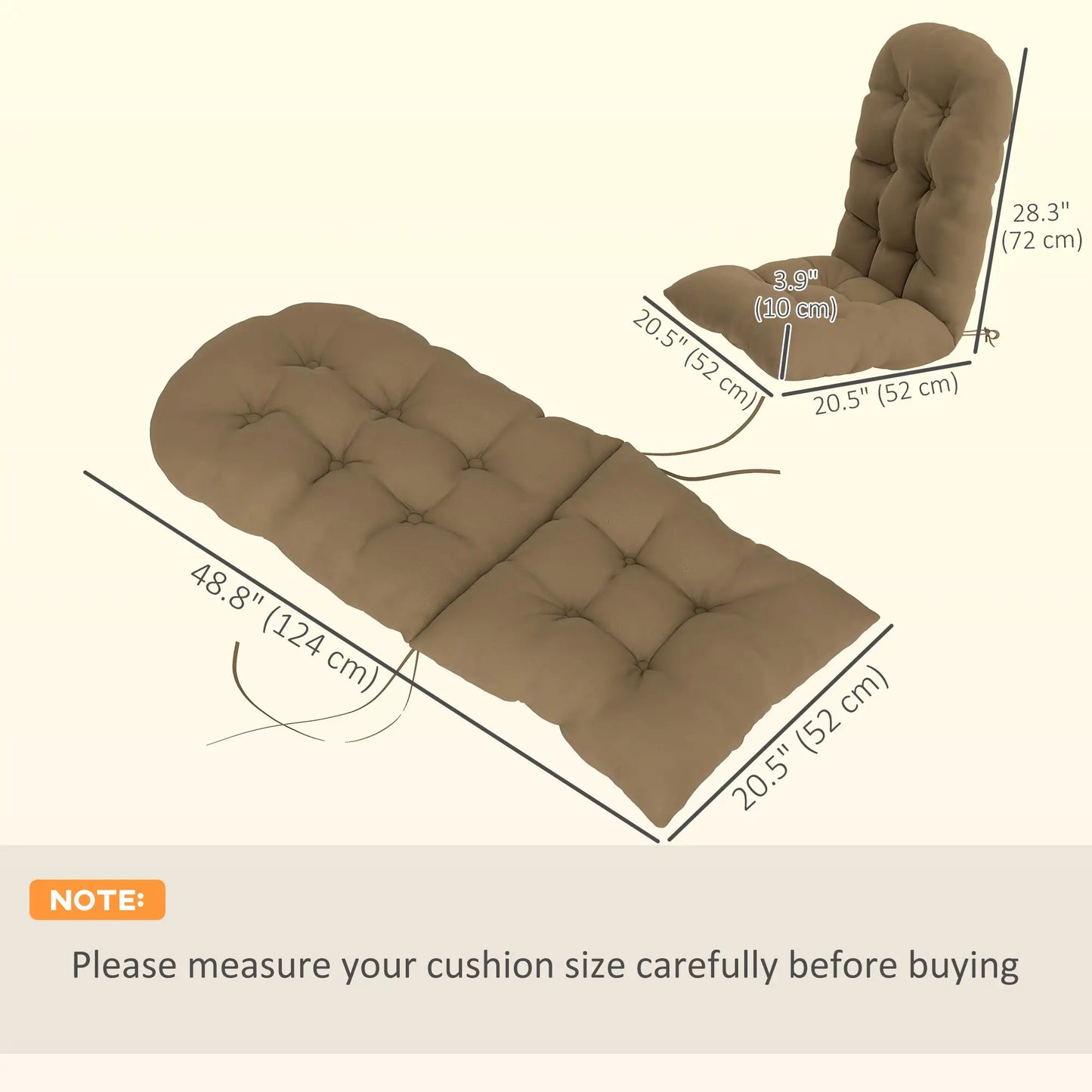 Adirondack Chair Cushions, Set of 2, Khaki Patio Chair Cushions at Gallery Canada