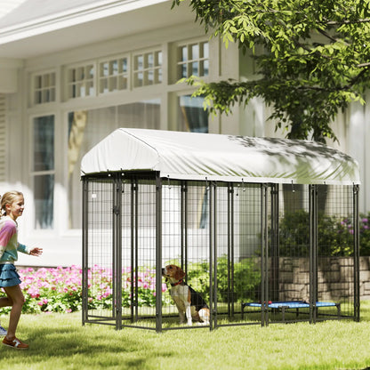 Outdoor Dog Kennel, Waterproof UV-Resistant Cover, 8 x 4 x 6 ft Houses, Kennels & Pens at Gallery Canada