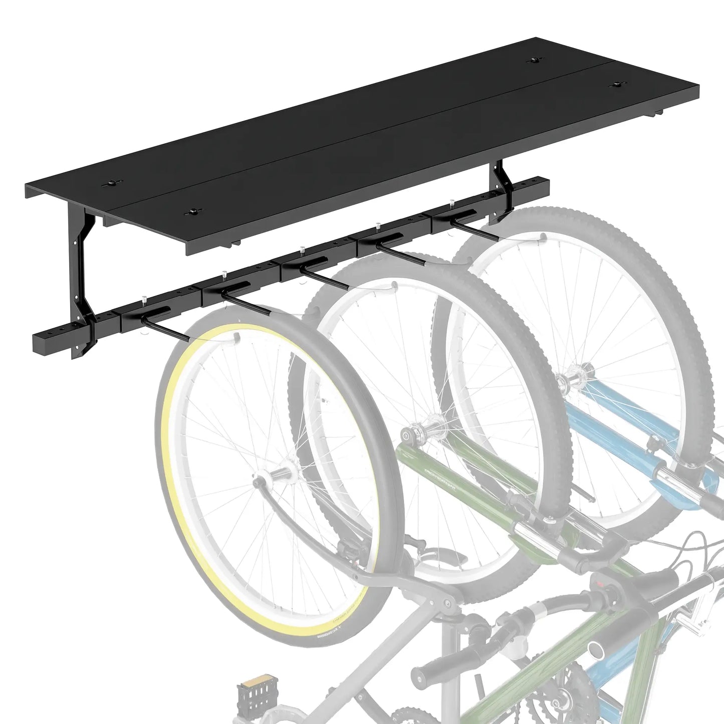 Wall Mount Bike Storage Rack for 5 Bikes, Adjustable Hooks, Black Bike Parking Stands at Gallery Canada