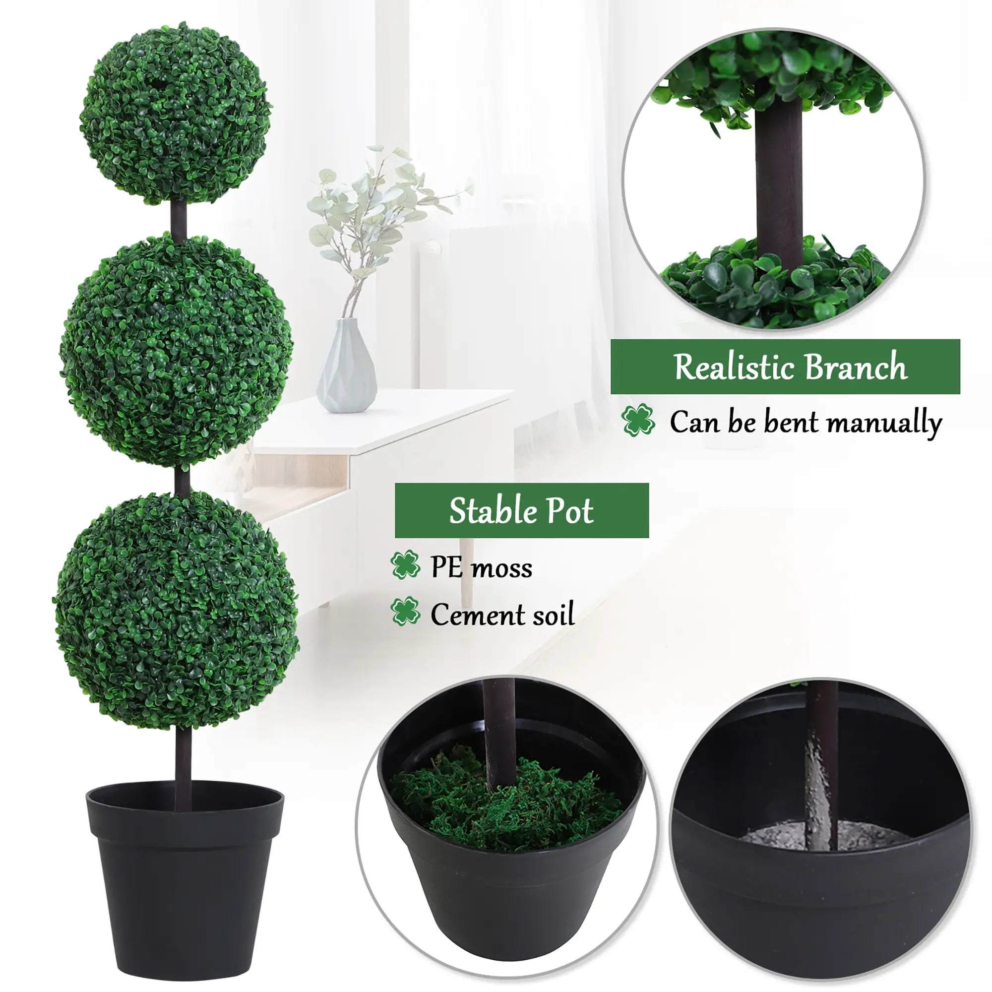 Artificial Ball Boxwood Topiary Trees, 44.1
