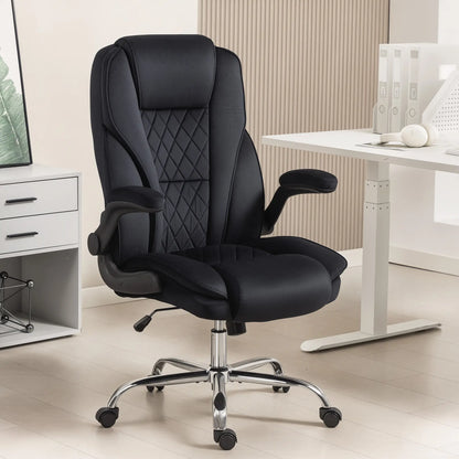 Executive Office Chair, Flip-Up Armrest, Diamond Fabric, Black Executive & Manager Chairs at Gallery Canada