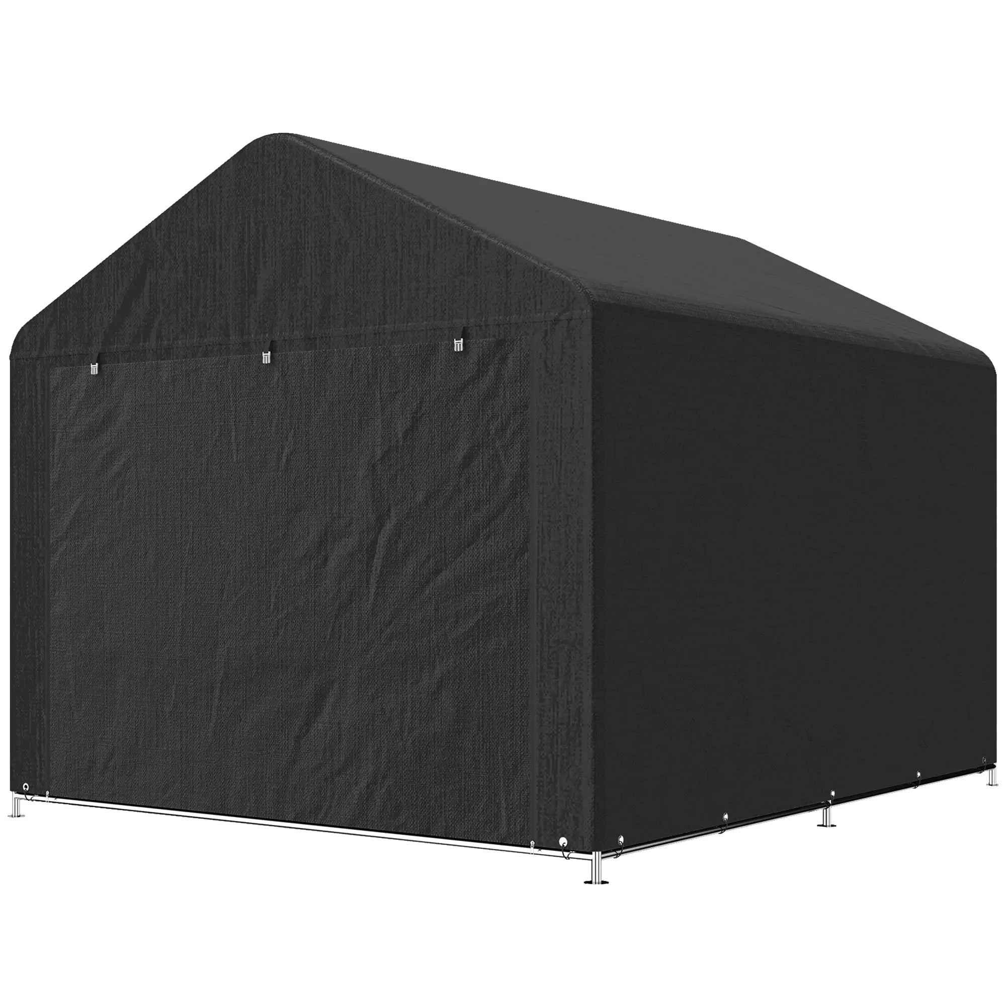 6.6' x 7.8' Portable Shed, Waterproof Bike Tent, Black Sheds Black at Gallery Canada