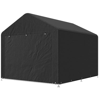 6.6' x 7.8' Portable Shed, Waterproof Bike Tent, Black Sheds Black at Gallery Canada