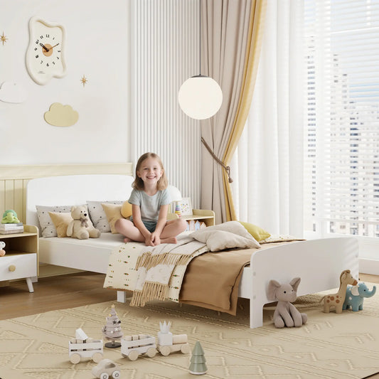 Toddler Bed Frame, 3-12 Years, White Kids Bedroom Furniture White at Gallery Canada