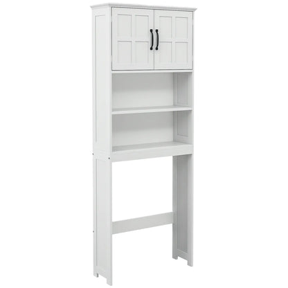 Over Toilet Storage, Bathroom Cabinet with Shelves, Double Door, White Over The Toilet Storage White at Gallery Canada
