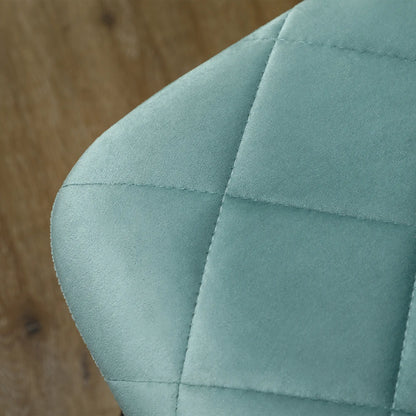 Upholstered Dining Chairs Set of 4, Steel Legs, Modern Kitchen Chair, Green Dining Chairs at Gallery Canada