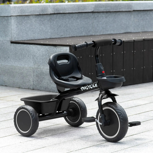 Tricycle for Toddlers 2-5 Years, Adjustable Seat, Black