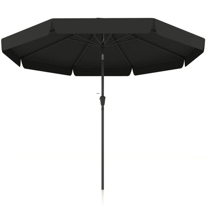 8.5 ft Round Patio Umbrella, Tilt and Crank, Black Sun Umbrellas Black at Gallery Canada