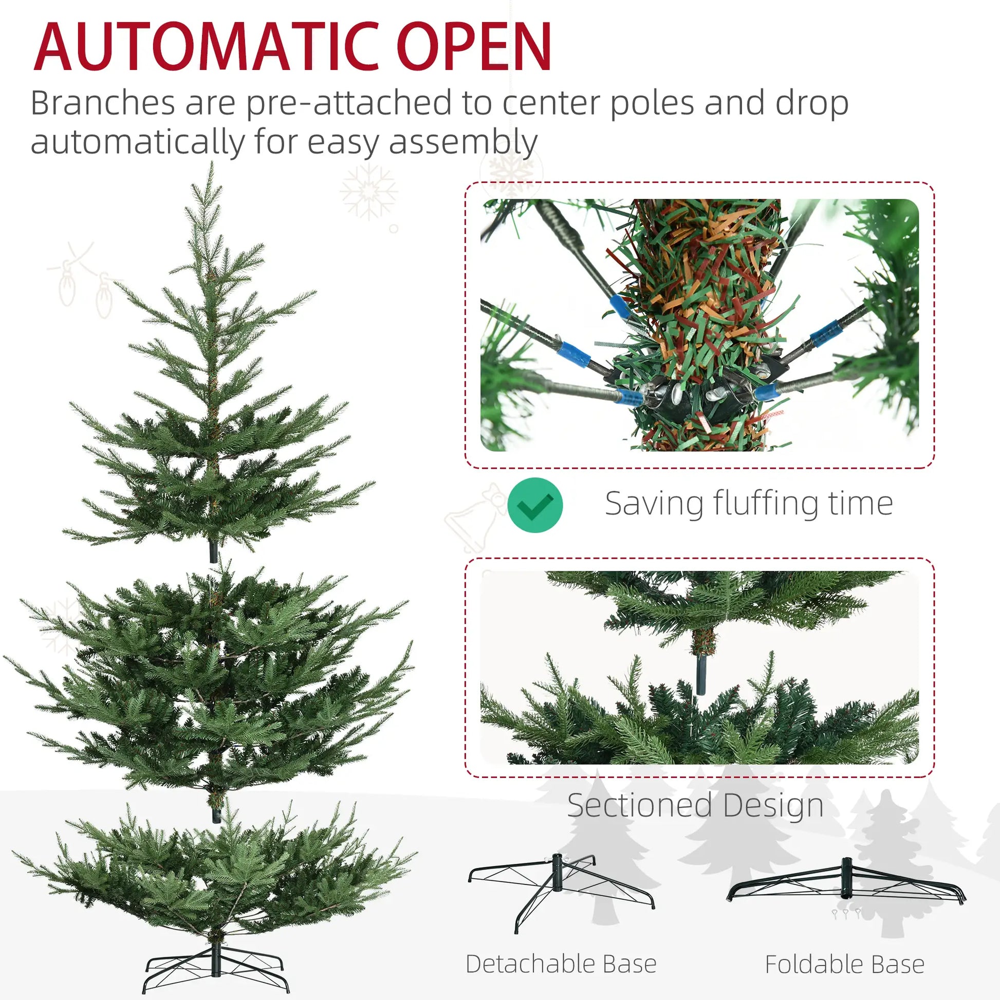 9ft Artificial Christmas Tree, Metal Base Artificial Christmas Trees at Gallery Canada