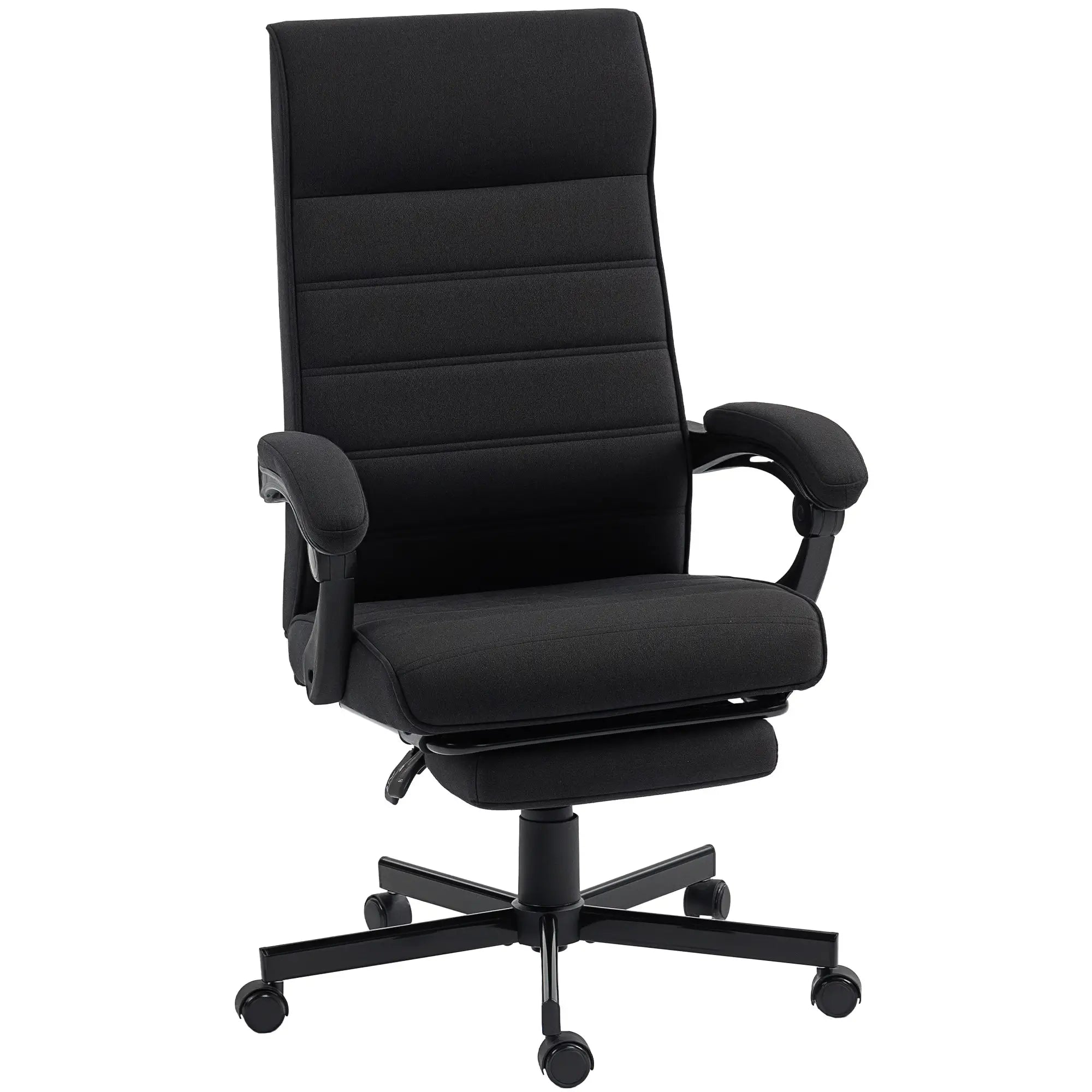 High Back Swivel Recliner Chair, Adjustable Height, Footrest, Armrest, Black Office Chairs at Gallery Canada