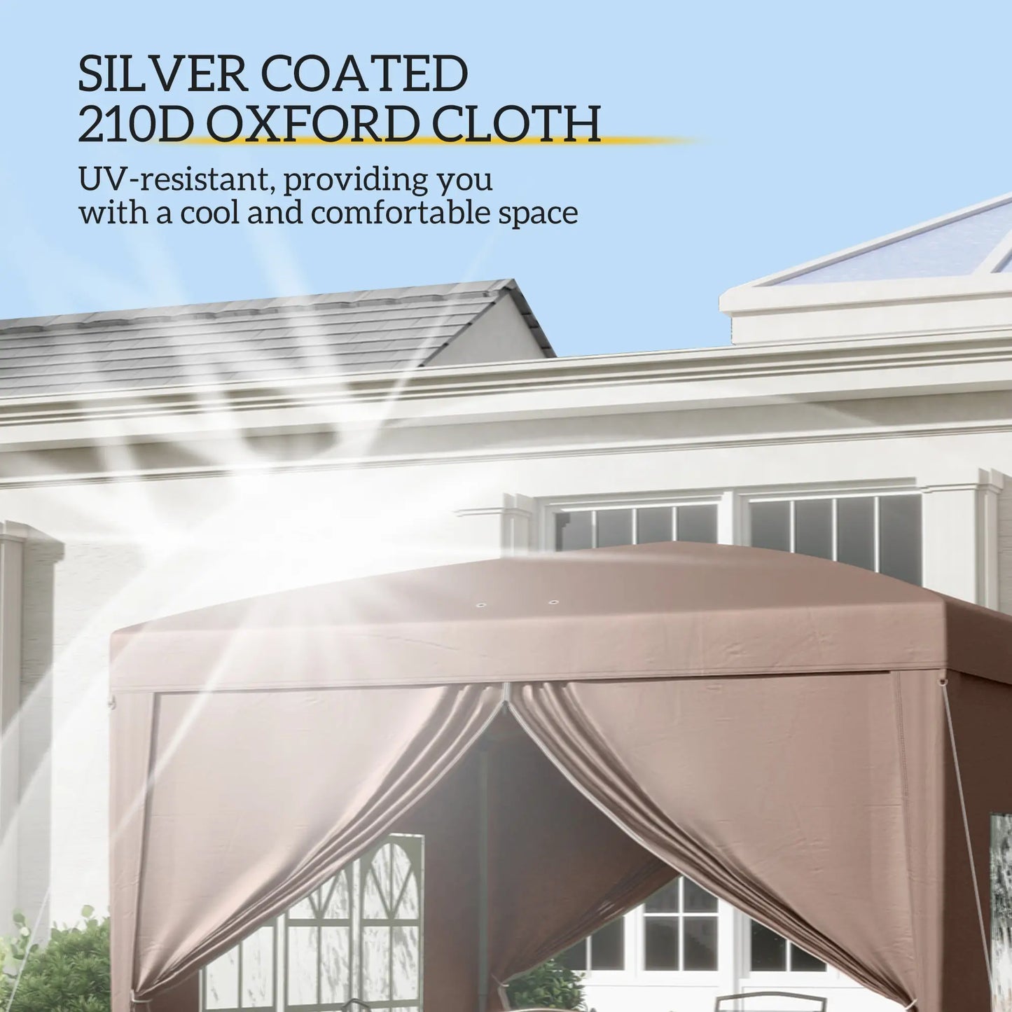 10'x10' Coffee Outdoor Pop Up Party Tent Wedding Gazebo Pop Up Canopies at Gallery Canada