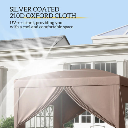 10'x10' Coffee Outdoor Pop Up Party Tent Wedding Gazebo Pop Up Canopies at Gallery Canada
