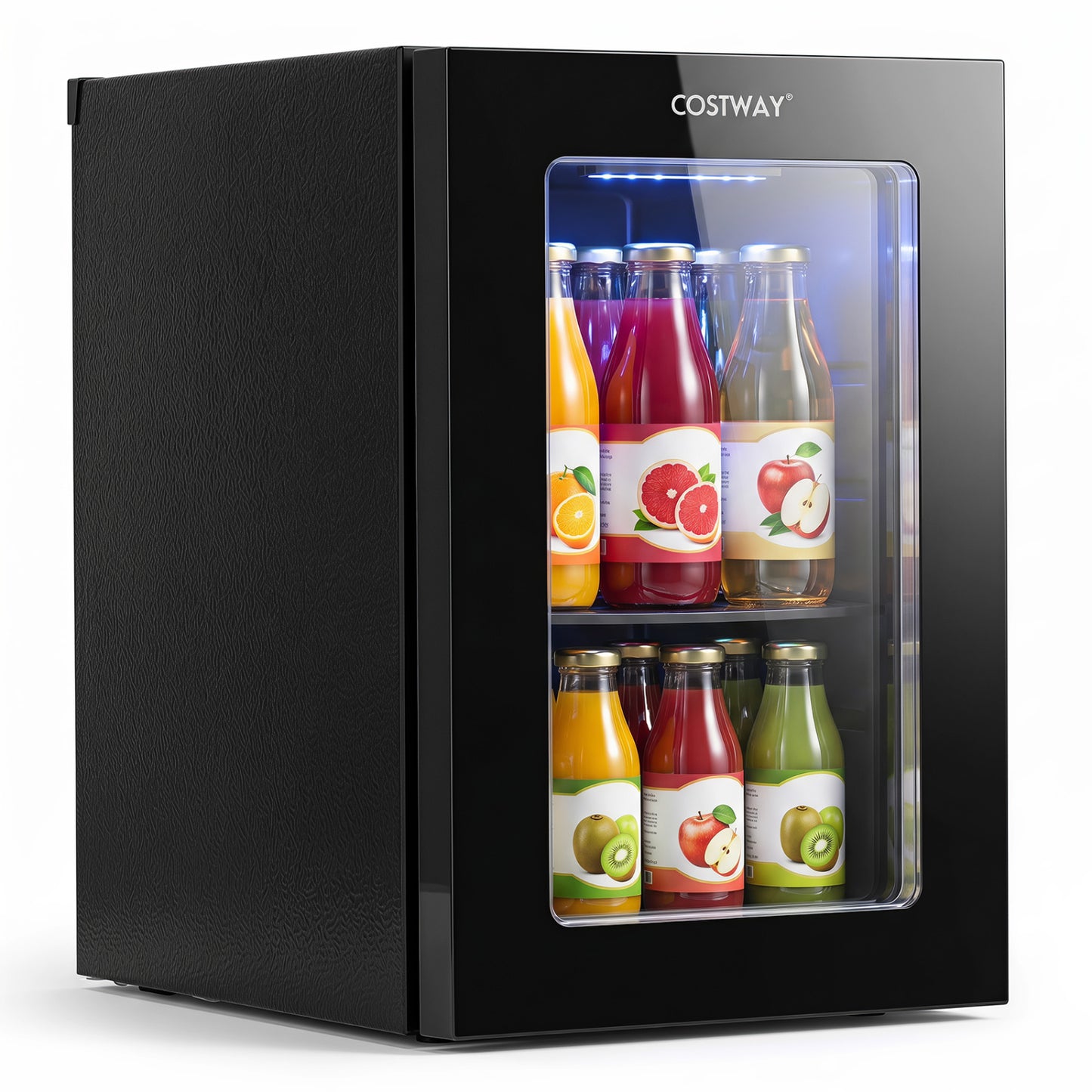 0.6 Cu.Ft Beverage Refrigerator, 24 Cans Countertop Mini Fridge, Black