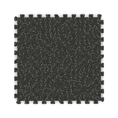 0.79 inch Thick Rubber Top Exercise Mat 48 Sq Ft with Boarders, Black Decorative Fencing & Flooring at Gallery Canada
