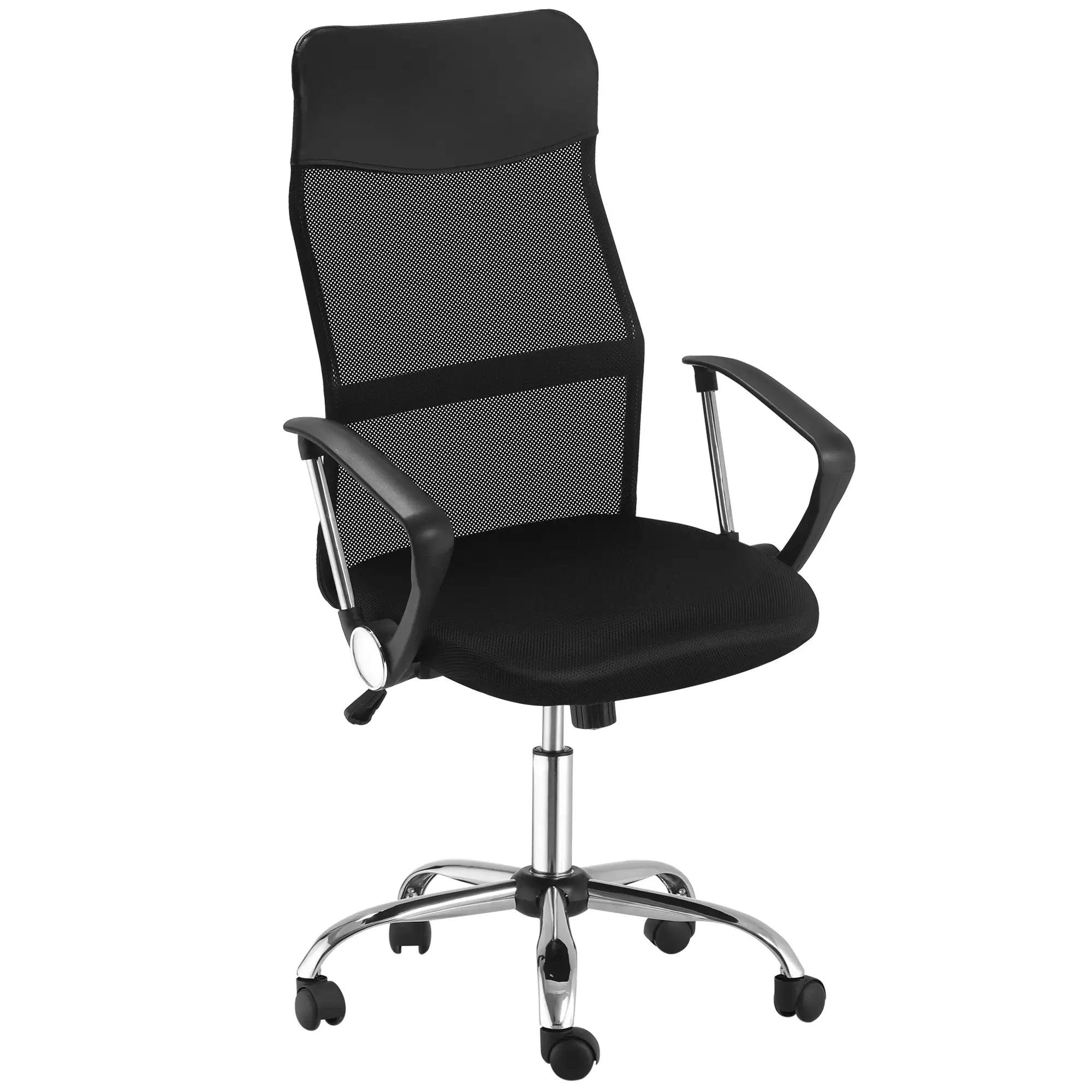 Ergonomic Mesh Office Chair, High Back, Adjustable Height, Black Task Chairs Black at Gallery Canada
