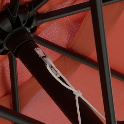 8.5 ft Round Patio Umbrella, Tilt and Crank, Wine Red Sun Umbrellas at Gallery Canada