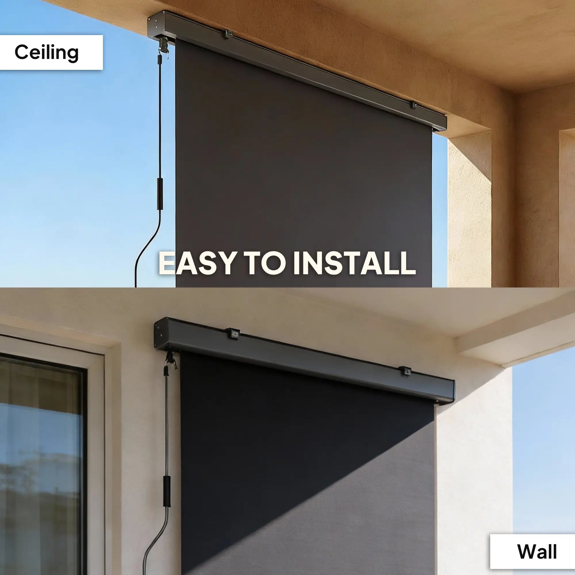 Cordless Roller Shade, UV Protection Waterproof, 98