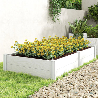 Vinyl Raised Garden Bed Kit, 6.5 x 3 x 1ft, White Raised Garden Beds at Gallery Canada