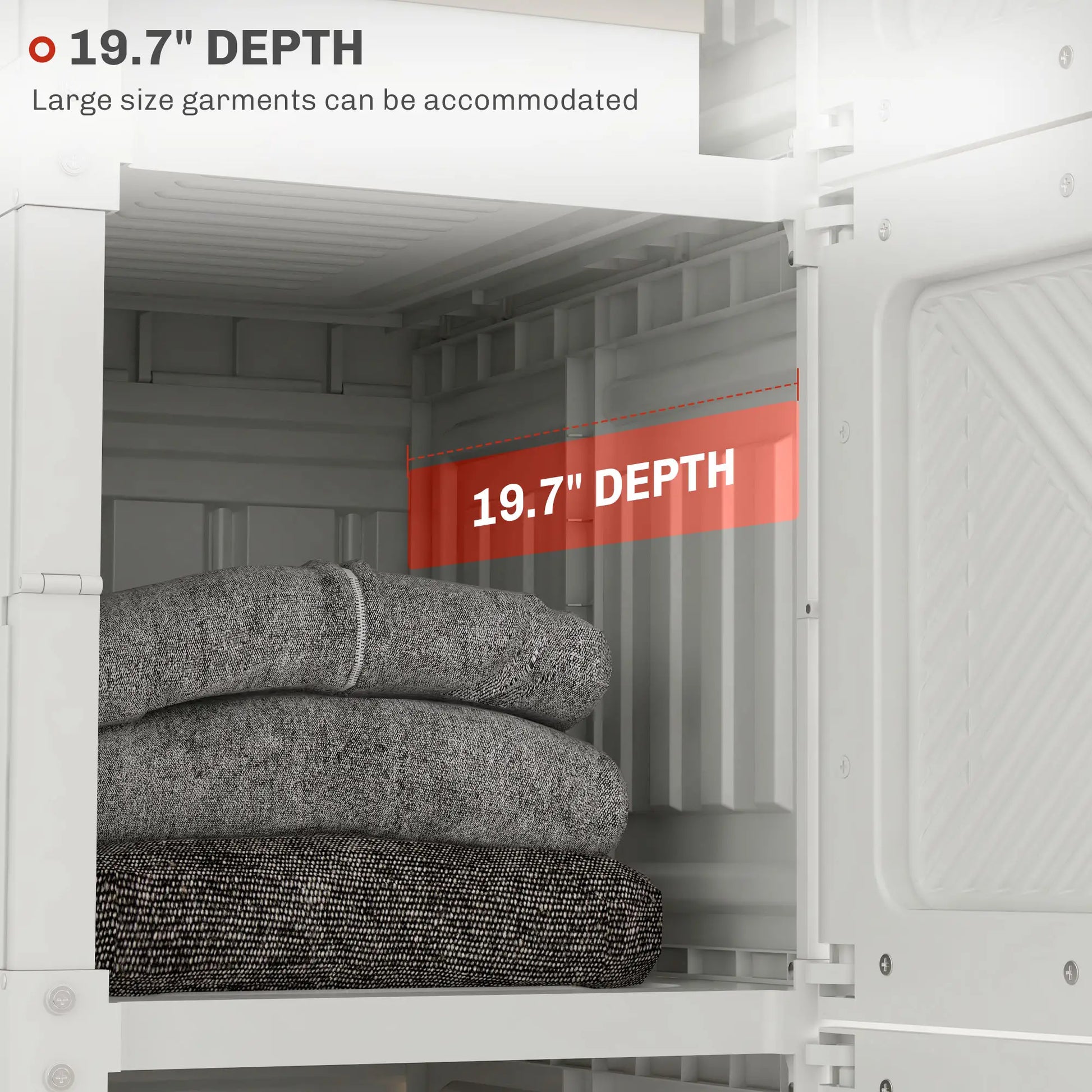 Portable Wardrobe, Foldable Clothes Organizer, 8 Compartments, Magnet Doors, White Clothing Storage at Gallery Canada