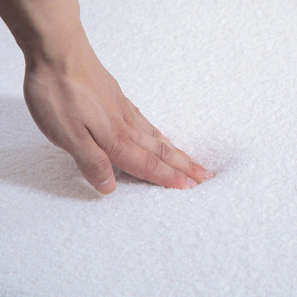 4 Kitchen Chairs, Modern Dining, Berber Fleece Upholstery, Steel Legs, Cream White Dining Chairs at Gallery Canada