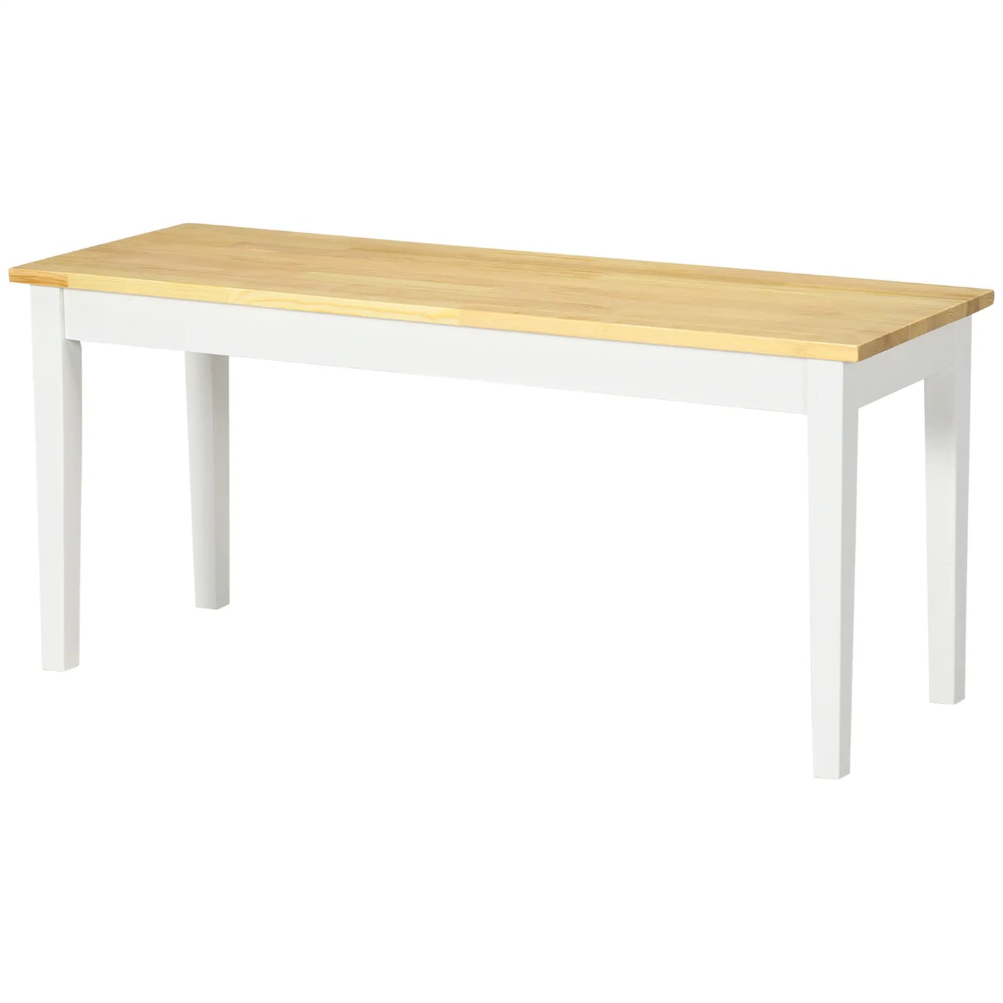 40" Wood Dining Bench, 2 Person, Natural Dining Chairs Natural, White at Gallery Canada