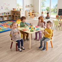 Ensemble table et 4 chaises pour enfants pour l'artisanat et la collation, Jaune