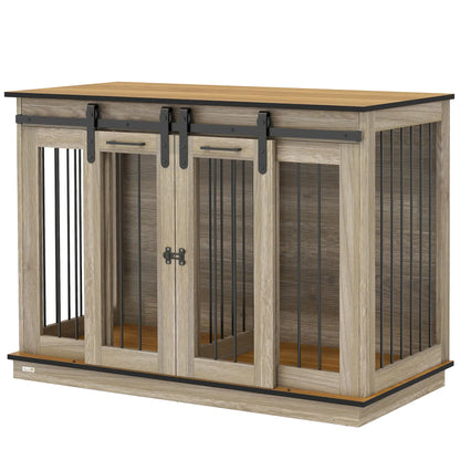 47in Wooden Dog Crate Furniture, Kennel TV Stand, Pet House Side Table, Oak Houses, Kennels & Pens at Gallery Canada