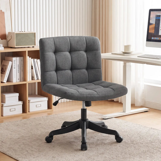 Linen Desk Chair, Rocking Swivel, Dark Grey Task Chairs Multi Colour at Gallery Canada