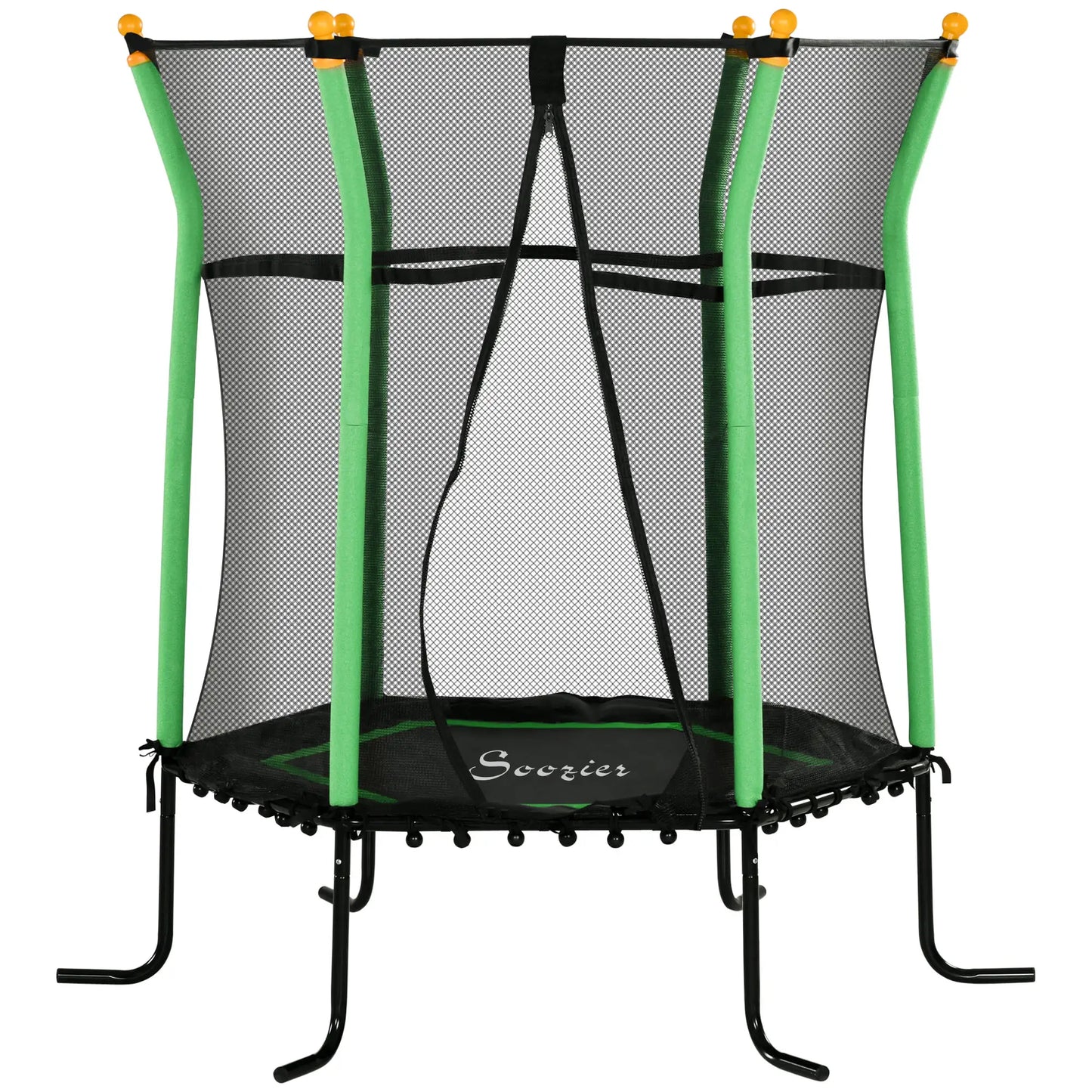 64" Kids Trampoline, Indoor Outdoor, Enclosure Net, Green Trampolines Green at Gallery Canada