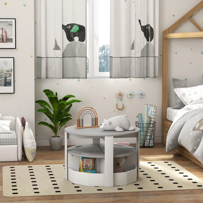 5 Piece Kids Table and Chair Set, with Storage, Grey Kids Table Sets at Gallery Canada