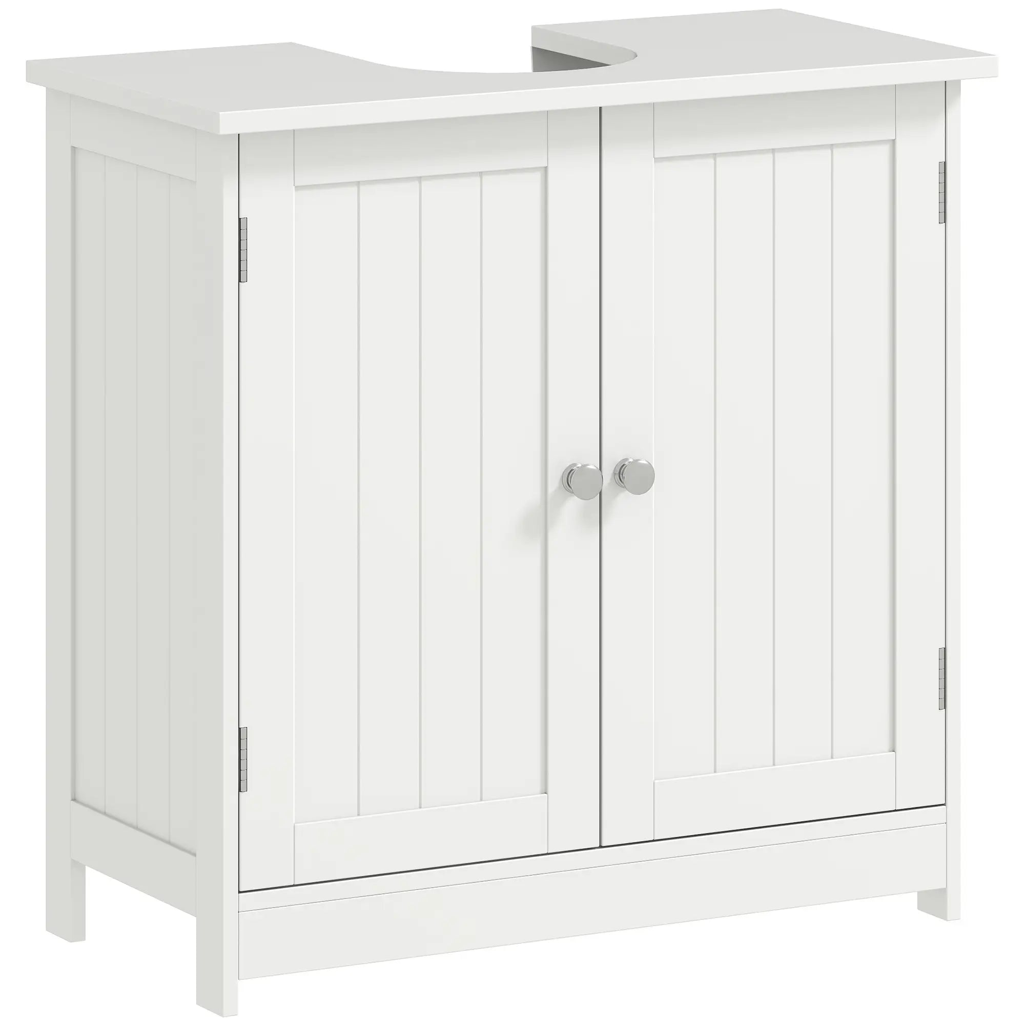 Under Sink Bathroom Cabinet, 2 Doors with Shelf, White Bathroom Cabinets White at Gallery Canada