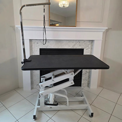 Adjustable Dog Grooming Table with Arm, Noose, Non-Slip, Black Dog Grooming Tables at Gallery Canada