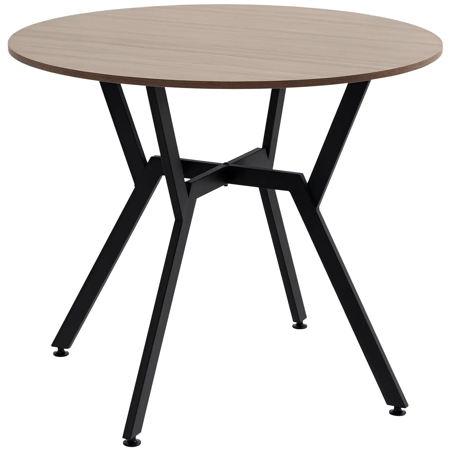 35" Round Dining Table, Modern Steel Frame, Brown Bar Tables & Dining Tables at Gallery Canada