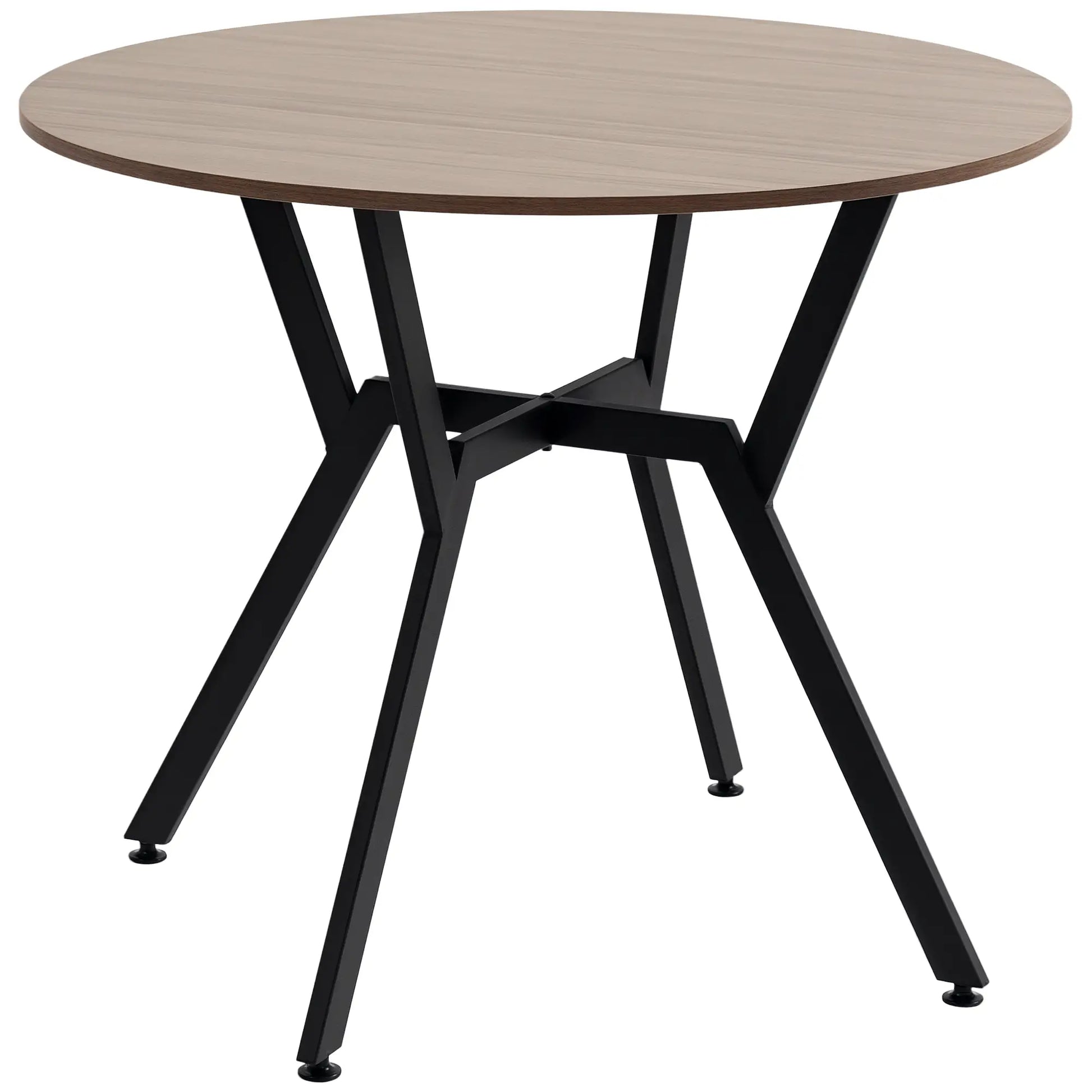 35" Round Dining Table, Modern Steel Frame, Brown Bar Tables & Dining Tables at Gallery Canada