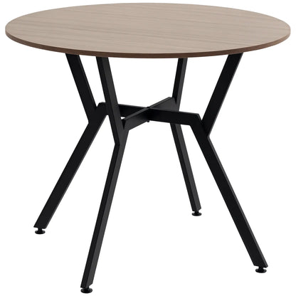 35" Round Dining Table, Modern Steel Frame, Brown Bar Tables & Dining Tables at Gallery Canada