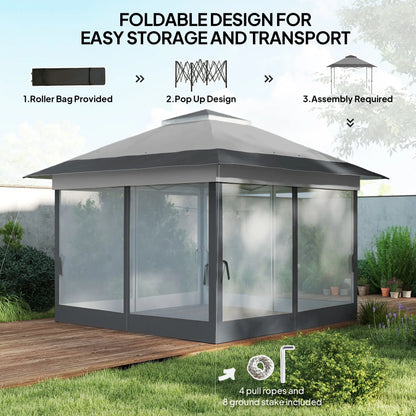 12' x 12' Foldable Pop-Up Party Tent, Instant Canopy Sun Shade Gazebo Pop Up Canopies at Gallery Canada