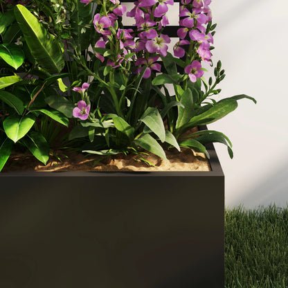 Galvanized Raised Garden Bed, Trellis for Climbing Plants, 35" x 16" x 70" Raised Garden Beds at Gallery Canada