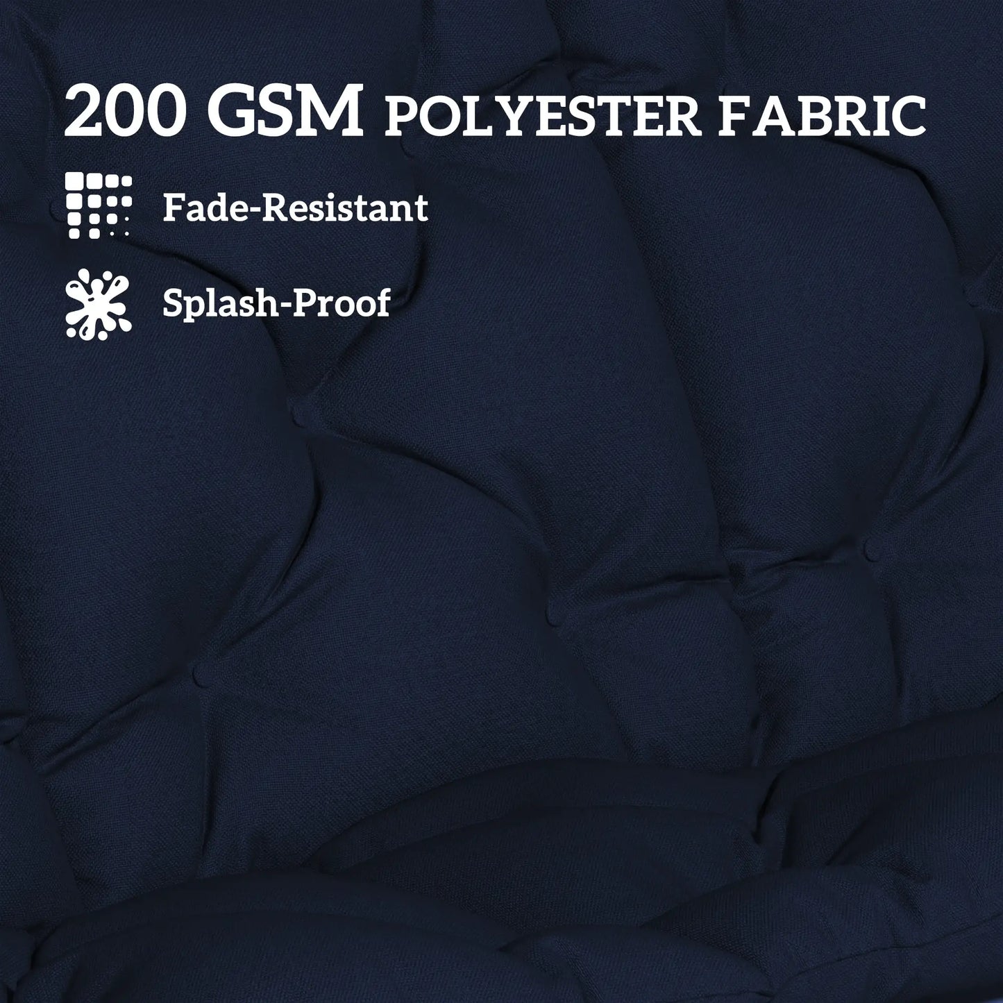 Water-Repellent Bench Cushion, 59.1" x 39.4", Navy Blue Patio Chair Cushions at Gallery Canada