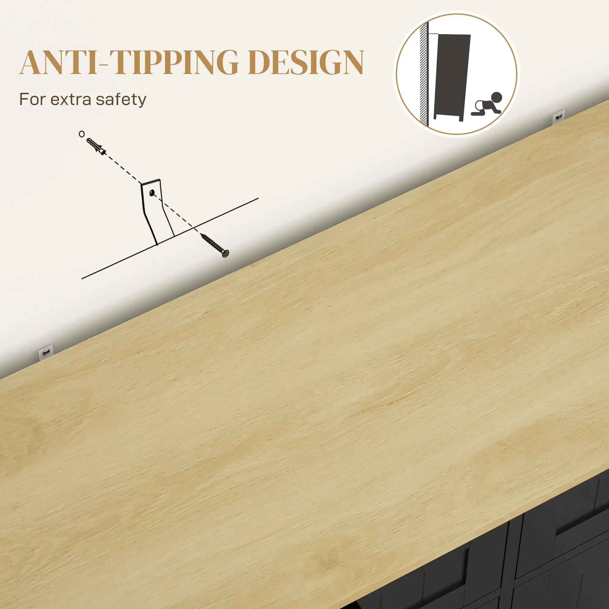 Hidden Garbage Bin Cabinet, Tilt Out Trash, 2 Drawers, Freestanding, Black Bar Cabinets at Gallery Canada