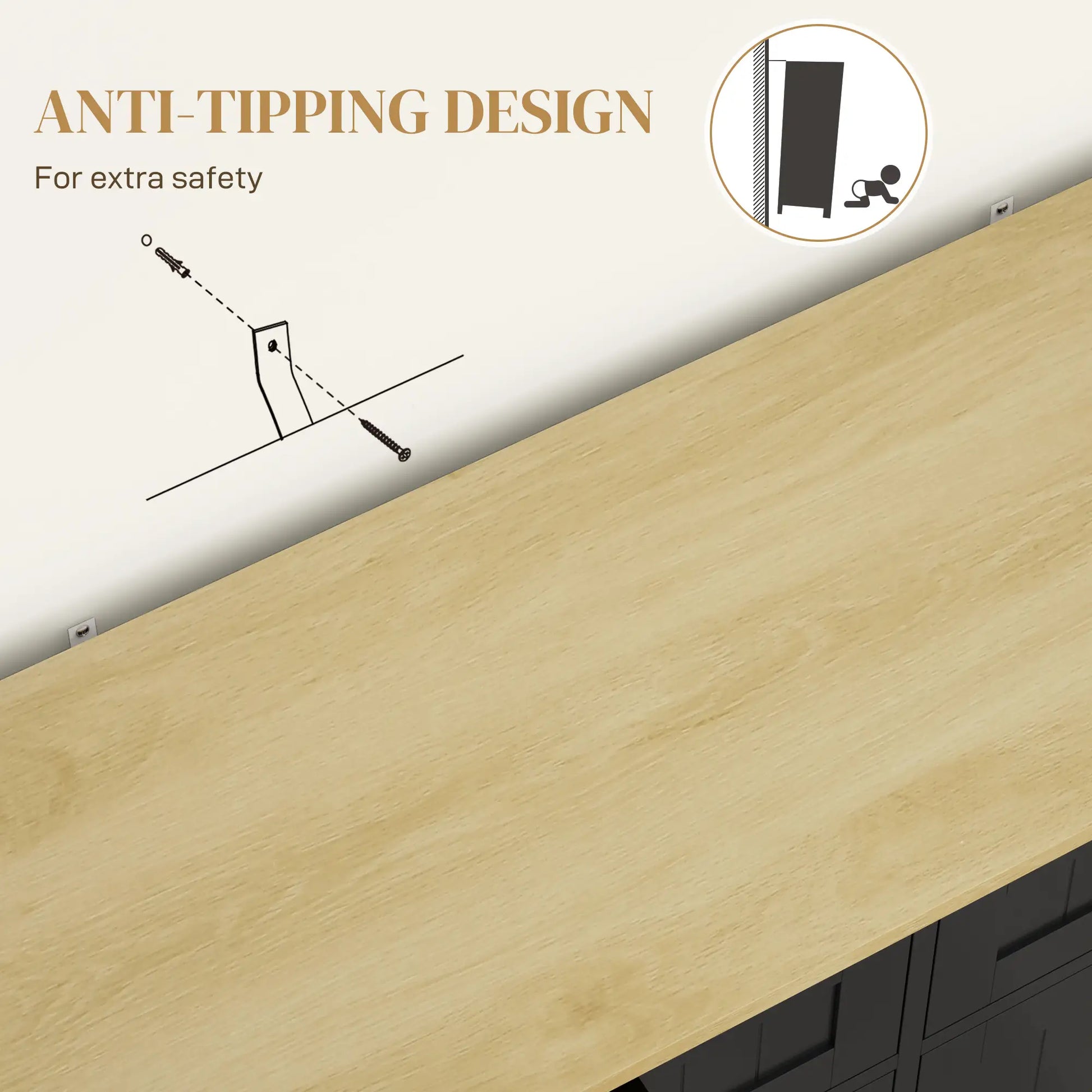 Hidden Garbage Bin Cabinet, Tilt Out Trash, 2 Drawers, Freestanding, Black Bar Cabinets at Gallery Canada