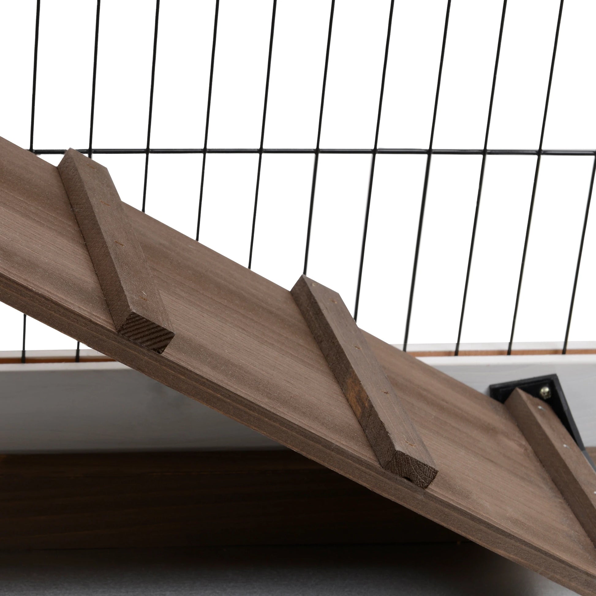 Wooden Rabbit Hutch, Indoor Bunny Cage with Wheels, Pull Out Trays, Brown Rabbit Hutch at Gallery Canada