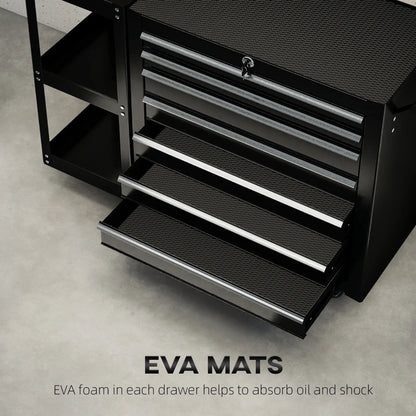 7-Drawer Rolling Tool Chest, Lockable Cabinet, Black Tool Organizers at Gallery Canada