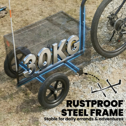 Bike Trailer, Foldable Storage Box With Lid, Quick Release Wheels Bike Cargo Trailers at Gallery Canada