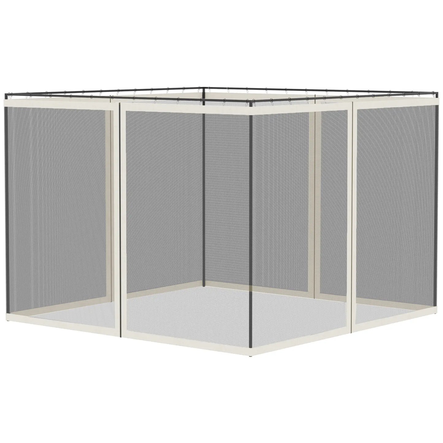 Mosquito Netting For Gazebo, 10' x 13', Black Screen Walls With Zippers, Black Gazebo Sidewalls at Gallery Canada