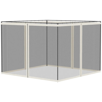 Mosquito Netting For Gazebo, 10' x 13', Black Screen Walls With Zippers, Black Gazebo Sidewalls at Gallery Canada